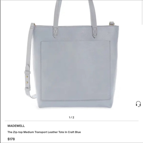 COPY - Madewell Medium blue Zip tote - Picture 14 of 14